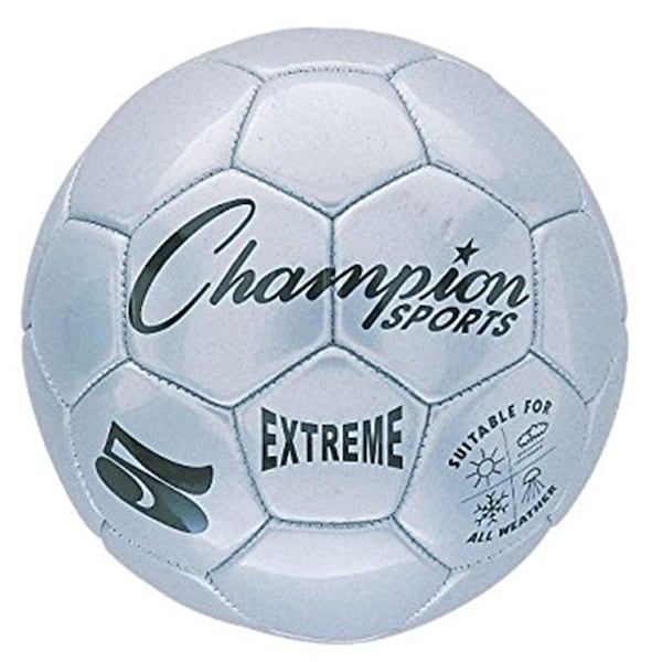 Champion Sports 3 Size Extreme Series Soccer Ball - Silver CHSEX3SL - main